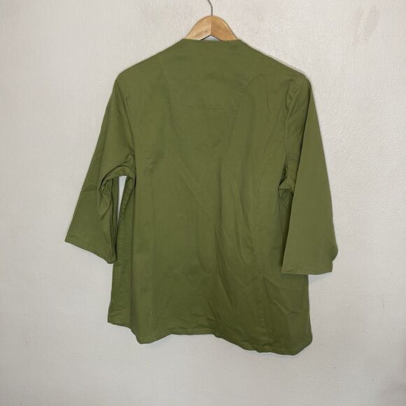 New Suzanne Somers‎ Green Floral Embroidered Rhinestone Jacket Women’s Large - Picture 7 of 12